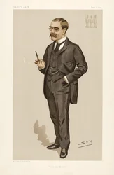 Rudyard Kipling (1865 - 1936), da Vanity Fair, pub. 1894 (litografia a colori)