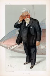 Hiram Stevens Maxim, inventore e ingegnere britannico di origine americana, 1904