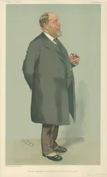 Sir John Wolfe-Barr, ha ingegnerizzato niente di meglio delle sue fortune, 26 gennaio 1905, cartone animato di Vanity Fair