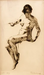 Nudo femminile seduto