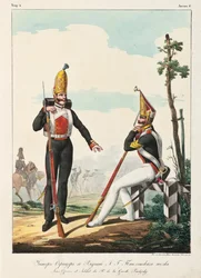 Sottufficiale e soldato del Reggimento della Guardia Pavlovsky, 1830-1840