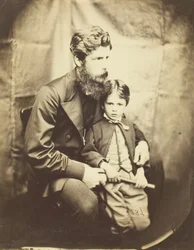Rev. James Langton Clark e figlio Charles Robin, 1864