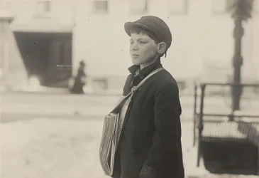 Tony Casale, "Bologna," 11 anni, vende giornali da 4 anni, Hartford, Connecticut, marzo 1909