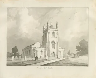 Chiesa di Kingswinford: disegno a seppia