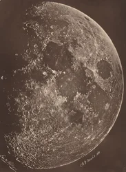 Fotografia della luna al suo primo quarto, 6 marzo 1865