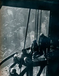 Le fasi finali del Mast, la strada è a circa un quarto di miglio sotto, c. 1931