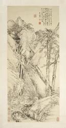 Paesaggio dopo Jing Hao e Guan Tong