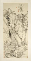 Paesaggio dopo Jing Hao e Guan Tong