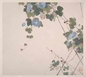 Insetti e fiori, datato 1865 (album di otto fogli; inchiostro e colore su carta)