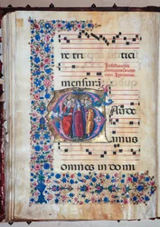Biblioteca Piccolomini: libro corale, cod. 28.12, ff. 94v con la Vergine e tutti i Santi, di Francesco Rosselli e Liberale da Verona (circa 1445 - 1527/9)