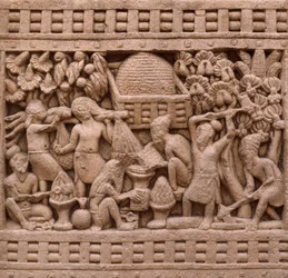 Dettaglio del lato est dello Stupa I a Sanchi