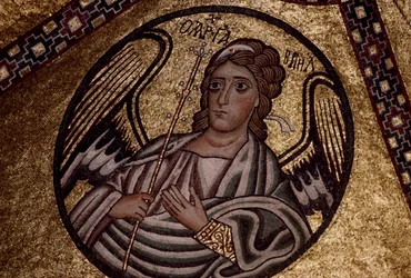 Figura di un angelo, mosaico all