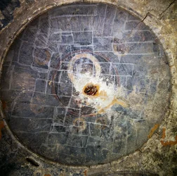 Affresco nella chiesa di Episkopi, Creta, Grecia