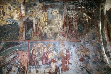 Affreschi nella chiesa di Metamorphosis tou Sotiros, Kefali, Creta, Grecia (foto)