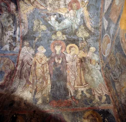 Affreschi nella chiesa di Alikampos, Creta, Grecia