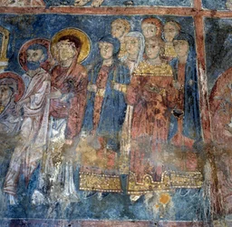 Affreschi nella chiesa di Alikampos, Creta, Grecia