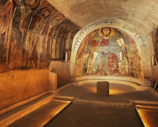 Italia, Puglia, Gravina in Puglia, Cripta rupestre della Chiesa di San Vito Vecchio