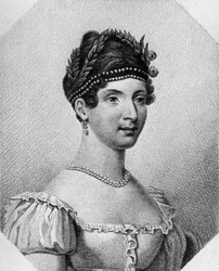 Ritratto di Angelica Catalani, soprano italiana, incisione