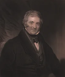 Ritratto del drammaturgo inglese Thomas Morton (1764-1838), incisione di W Hunt da un dipinto di Martin Archer Shee, 23x32 cm, Virtue and Co Publisher, Londra, circa 1860