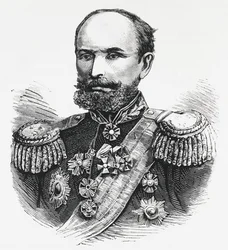 Ritratto del generale Oklobjio, comandante russo nel Caucaso, guerra russo-turca