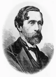 Ritratto di Giulio Carcano (1812-1884), politico, scrittore e giornalista italiano, incisione