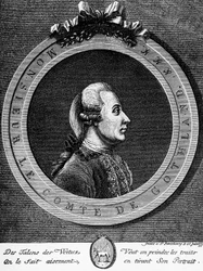 Ritratto di Gustavo III (1746-1792), Re di Svezia dal 1771, incisione