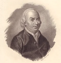 Ritratto del poeta italiano Gian Carlo Passeroni (1713-1803), incisione su rame di Eugenio Silvestri