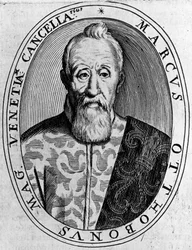 Ritratto di Marco Ottoboni, Gran Cancelliere di Venezia, incisione
