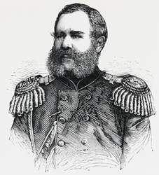 Ritratto di Nikolai Obruchev (1830-1904), generale russo, incisione