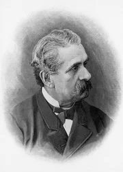 Ritratto di Paolo Ferrari (1822-1889), drammaturgo e scrittore italiano, incisione