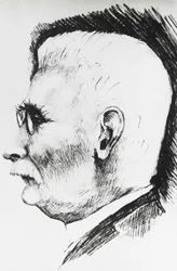 Ritratto di Henri Louis Le Chatelier (1850-1936), chimico e metallurgista francese, incisione