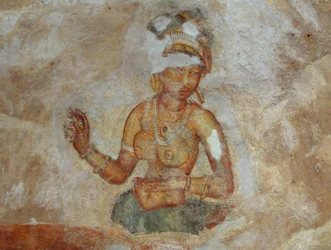 Sri Lanka, Affresco di ragazze nel complesso archeologico di Sigiriya