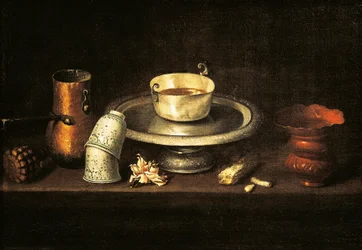 Natura morta con tazza di cioccolata o Colazione con cioccolata
