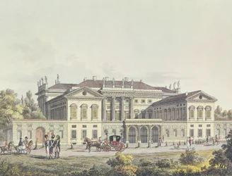 Veduta della Villa Reale nei giardini pubblici, Milano, Italia