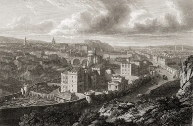 Vista da Calton Hill, Edimburgo, da 