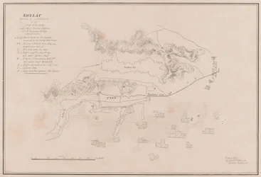 Schizzo della Fortezza di Ghuznee. Presa d