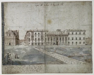Diciotto vedute di Roma: Il Collegio di Propaganda Fide (recto)