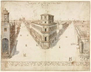 Diciotto vedute di Roma: Le Quattro Fontane verso Santa Maria Maggiore