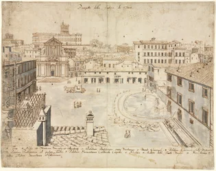 Diciotto vedute di Roma: La Fontana di Trevi, 1665