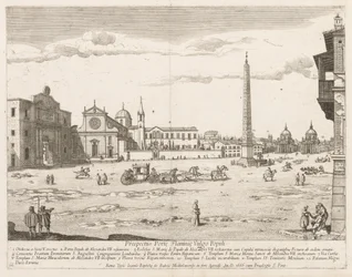 Piazza del Popolo da Prospectus Locurum Urbis Romae Insignium, 1666