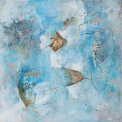 Fluid Blue Gold - Astratto