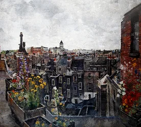 Cieli e fiori della città di Londra (Tetti di High Holborn) anni 