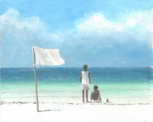 Ragazzi sulla spiaggia, Kenya