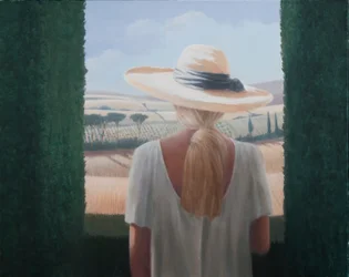 Ragazza, vista posteriore, Toscana, 2012