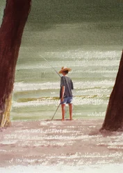 Henry che pesca, 1990