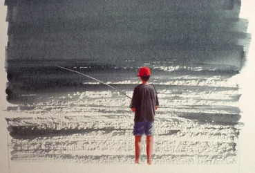 Henry che pesca, Alpi, 1990