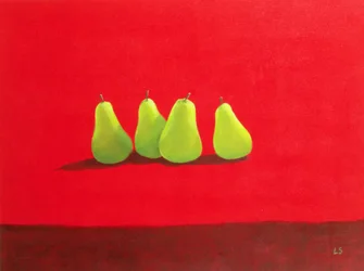 Pere su stoffa rossa