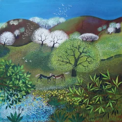 Scoppio di primavera, 2025 (acrilici su tela)