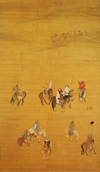 Kublai Khan (1214-94) a caccia, dinastia Yuan