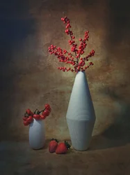 Natura morta con bacche rosse